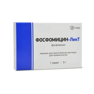 Фосфомицин-ЛекТ 3 г порошок для приготовления раствора для приема внутрь 8 г