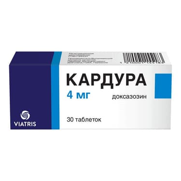Кардура 4 мг таблетки 30 шт