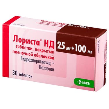 Лориста НД 25 мг+100 мг таблетки 30 шт