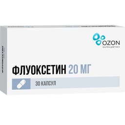 Флуоксетин 20 мг капсулы 30 шт