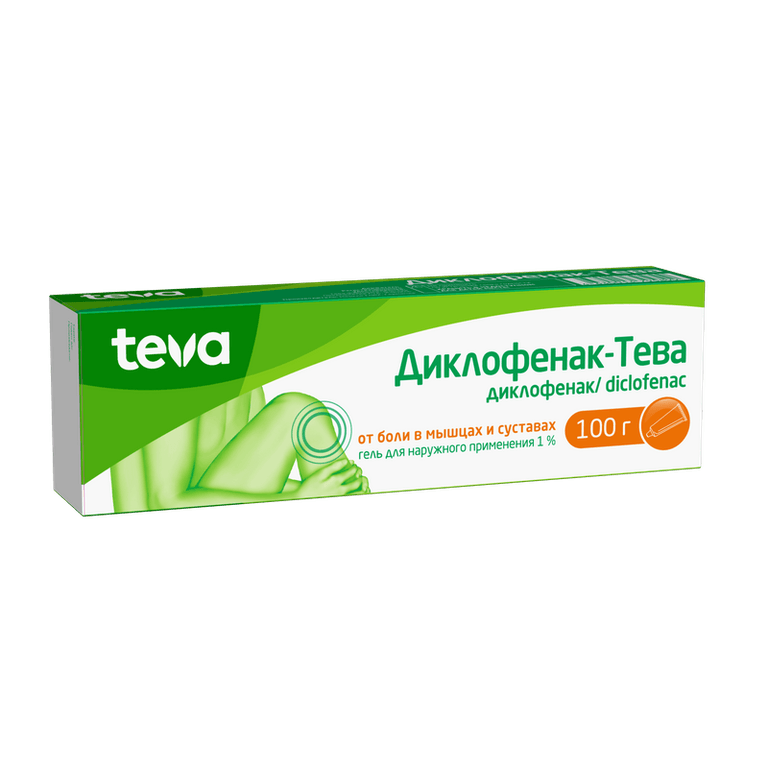 Диклофенак-Тева 1% гель для наружного применения 100 г