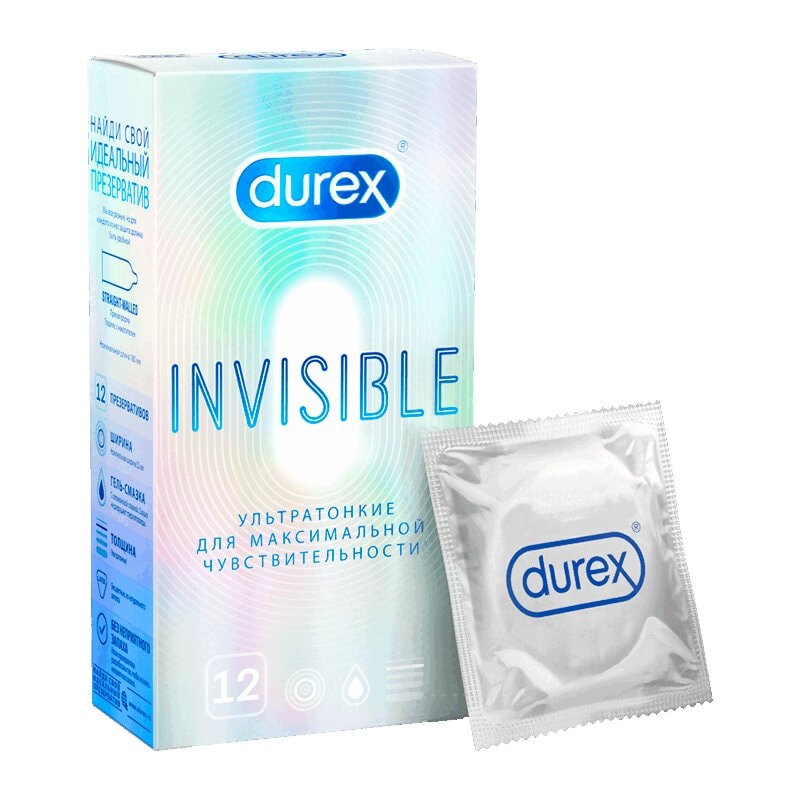 Durex Invisible Презервативы ультратонкие 12 шт