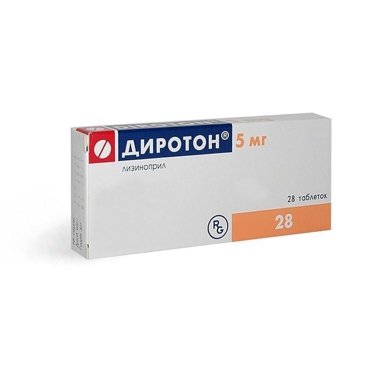 Диротон 5 мг таблетки 28 шт