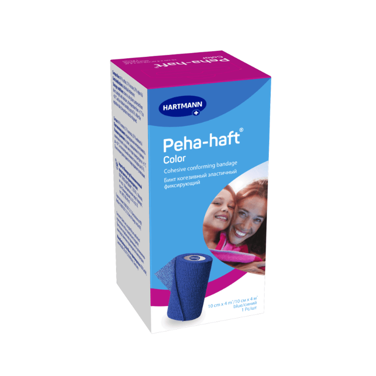 Пеха-хафт Бинт эластичный самофиксирующийся 10 см х 4 м Синий 1 шт