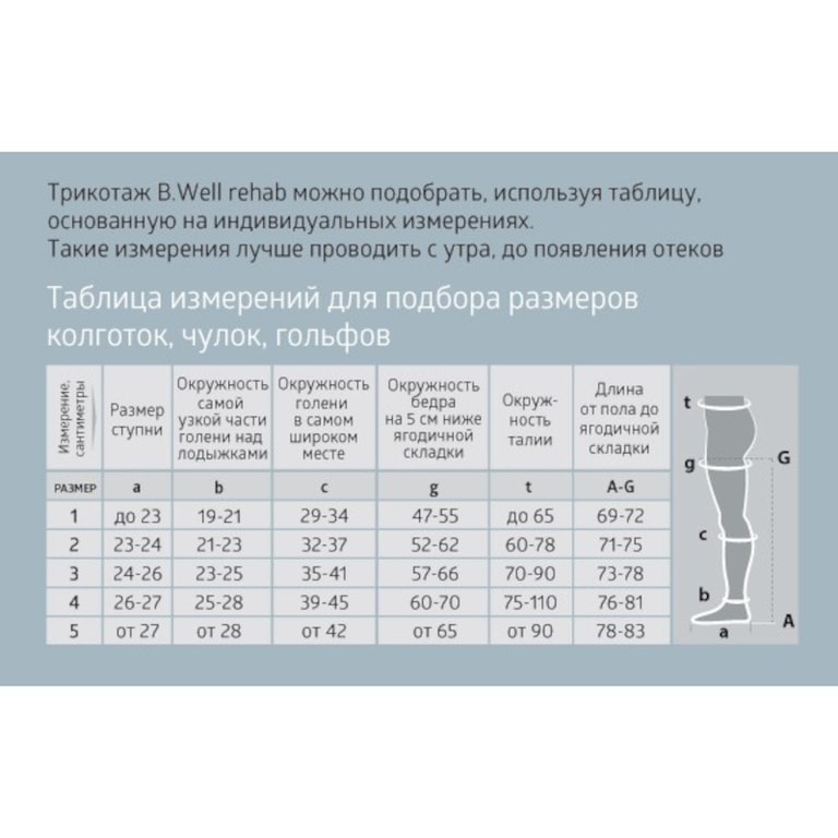 B.Well Care Колготки компрессионные для беременных JW-316 1 класс компрессии размер 2 Черные
