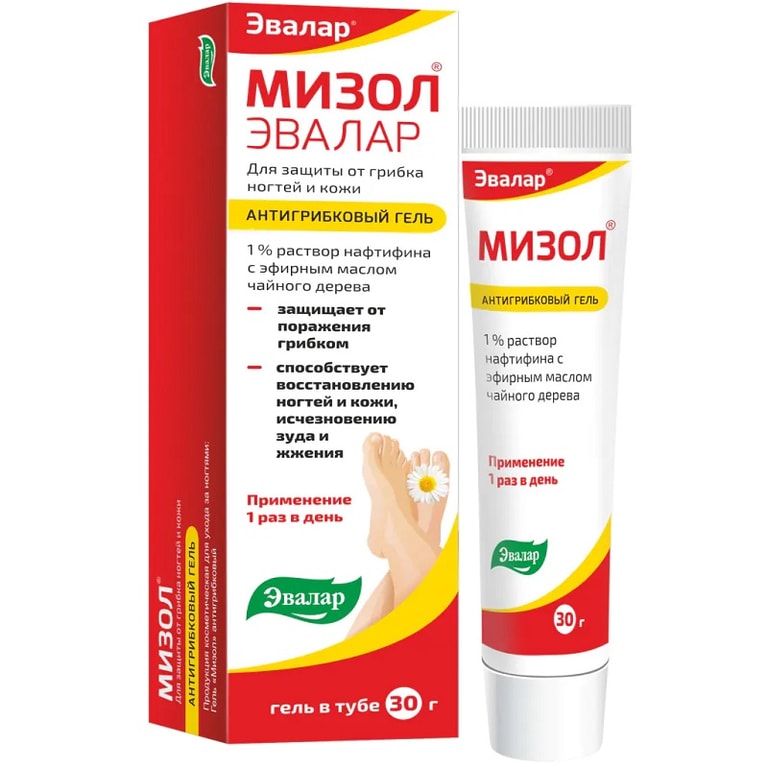 Мизол Эвалар гель атигрибковый 30 г