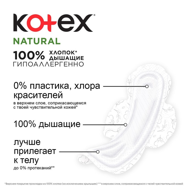 Kotex Natural Прокладки гигиенические Супер 7 шт