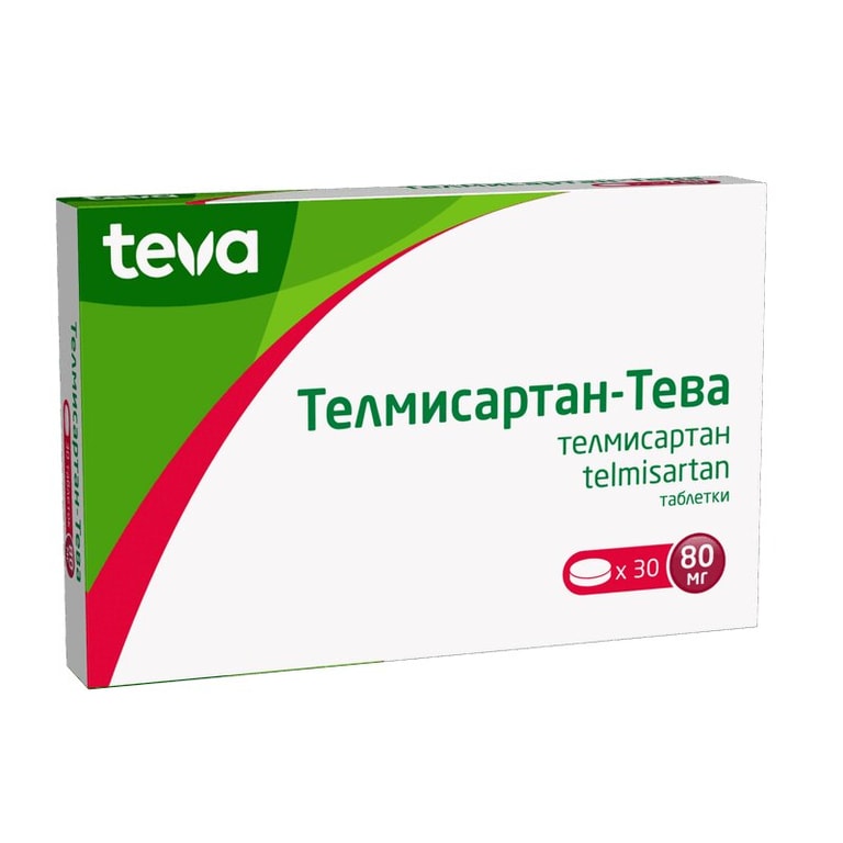 Телмисартан-Тева 80 мг таблетки 30 шт