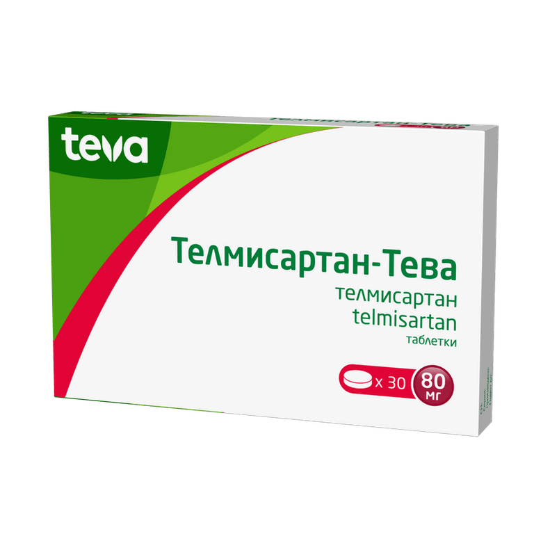 Телмисартан-Тева 80 мг таблетки 30 шт