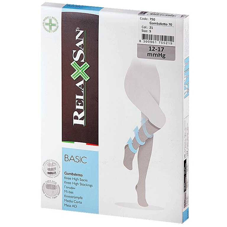 Relaxsan Basic Гольфы компрессионные Gambaletto профилактические 70 den размер 4 Телесные