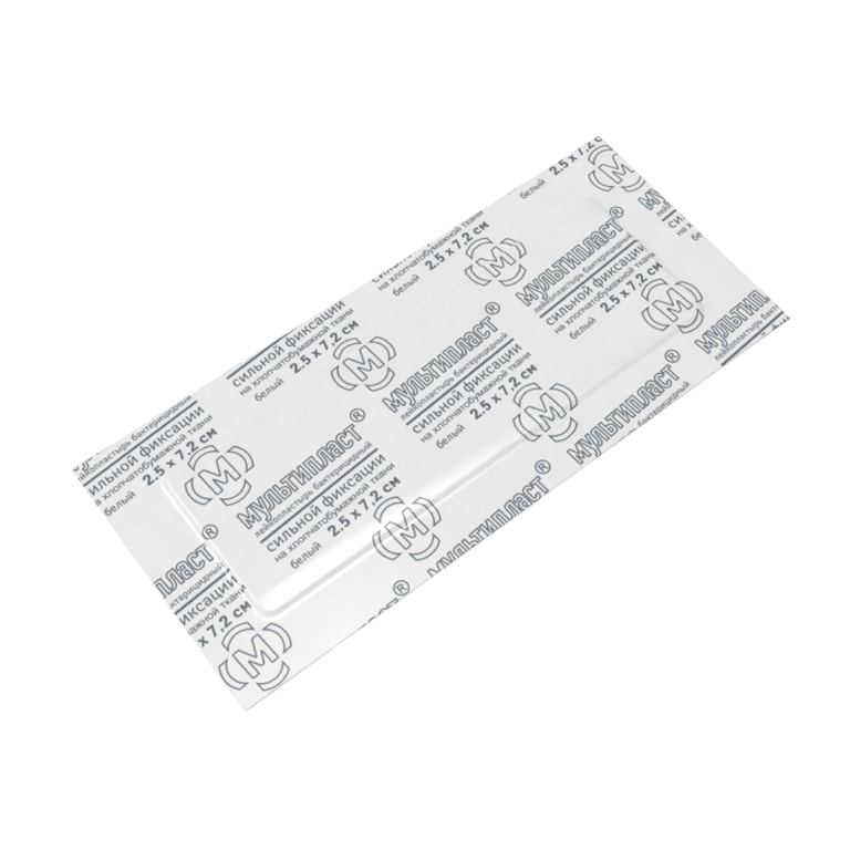 Мультипласт Лейкопластырь бактерицидный сильной фиксации 2,5 см х 7,2 см 1 шт