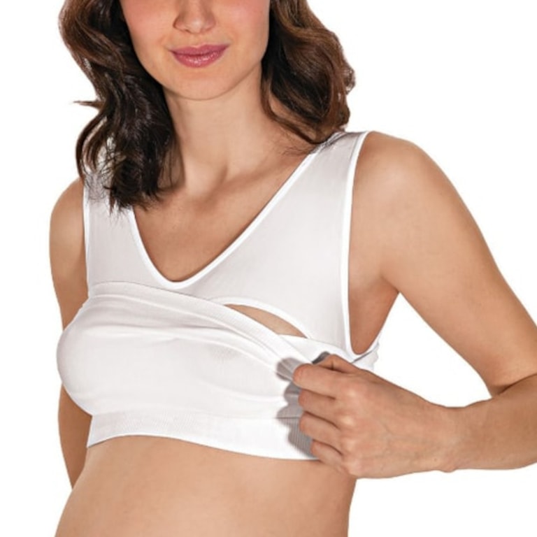 RelaxMaternity Топ для кормления грудью без швов и застежек размер XL Белый