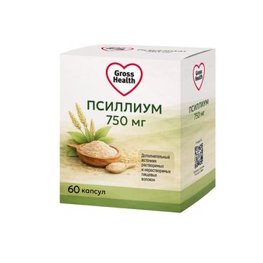 Gross Health Псиллиум 750 мг капсулы 60 шт
