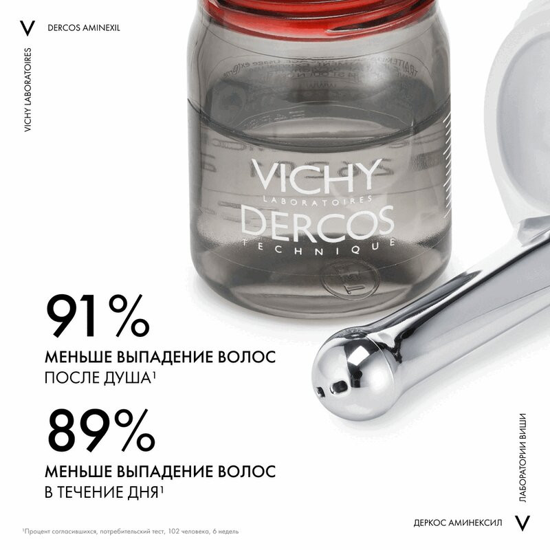 Vichy Dercos Aminexil Intensive Средство комплексное против выпадения волос для мужчин ампулы 21 шт