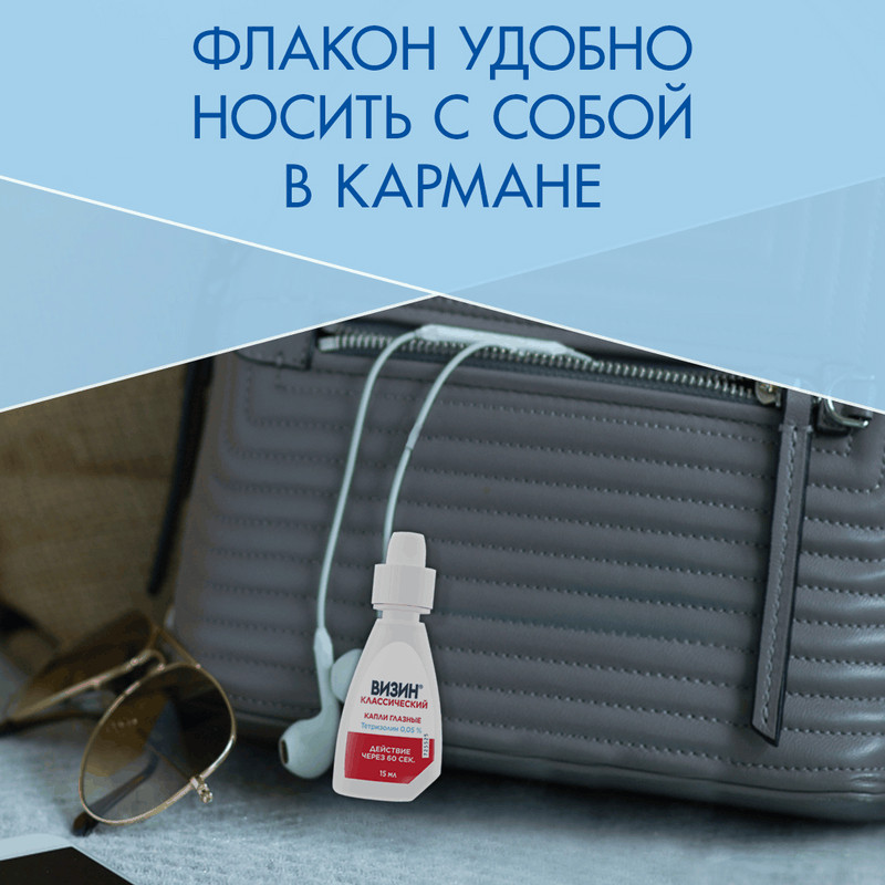 Визин Классический 0,05% капли глазные 15 мл