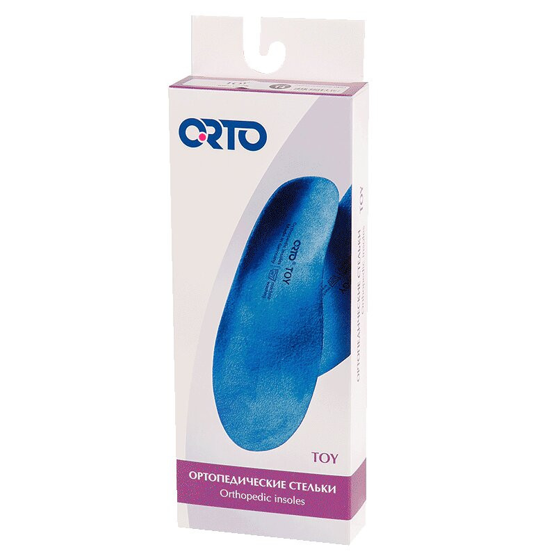 Orto Toy Стельки детские ортопедические размер 14 Синие