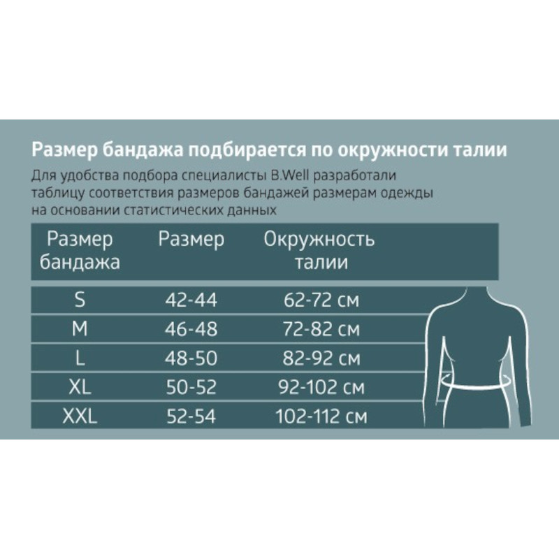 B.Well Care Бандаж на брюшную стенку эластичный W-421 размер L