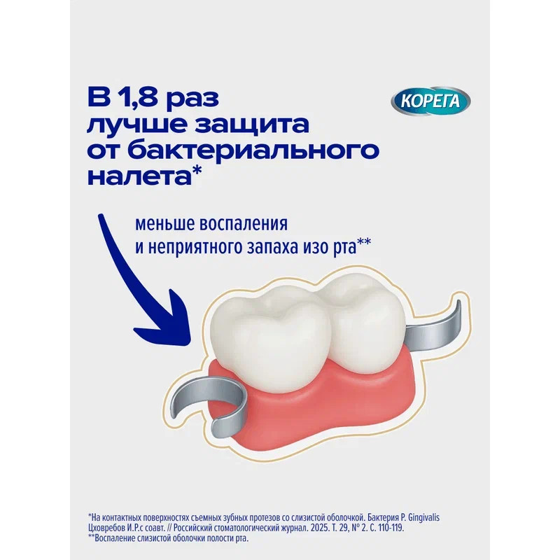 Корега Professional Комплексная защита Крем для фиксации зубных протезов 40 г