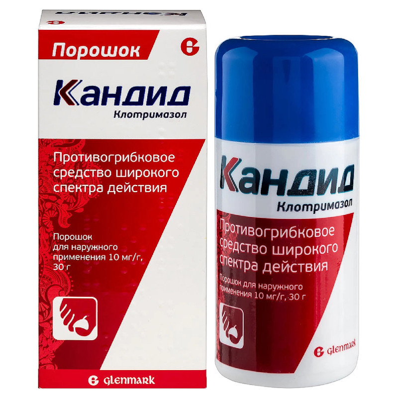 Кандид 10 мг/г порошок для наружного применения 30 г