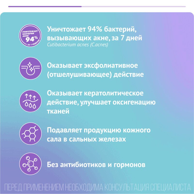 Базирон АС 5% гель для лечения угревой сыпи 40 г