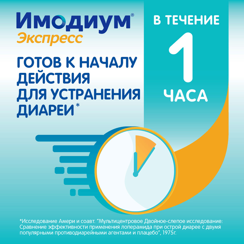 Имодиум Экспресс 2 мг таблетки диспергируемые Мята 6 шт