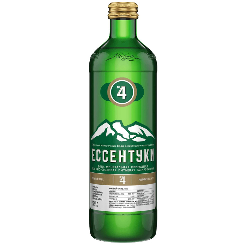 Ессентуки №4 вода минеральная стекло 450 мл