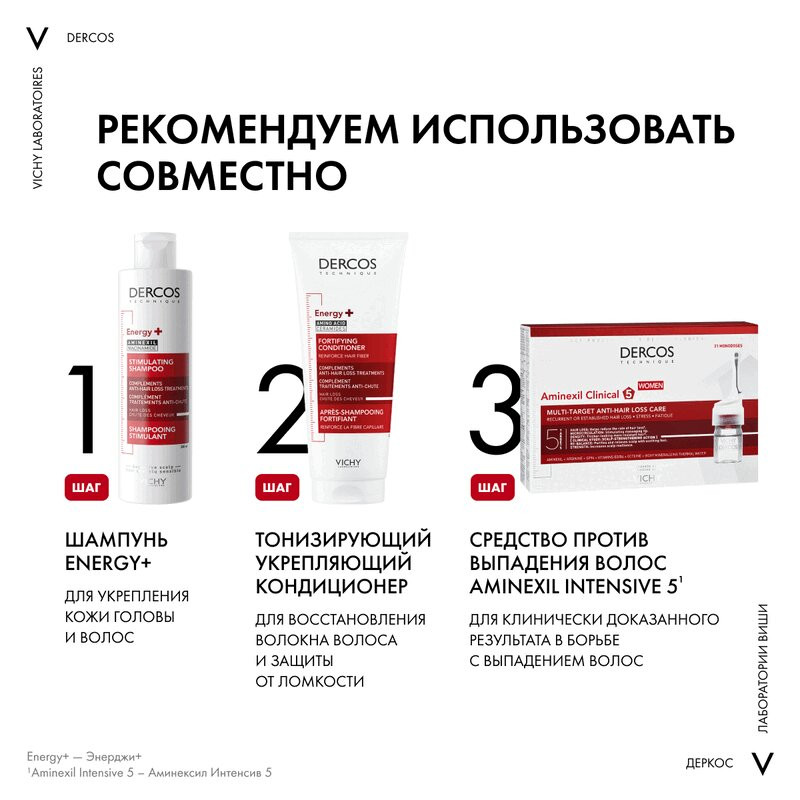 Vichy Dercos Energy+ Кондиционер укрепляющий против выпадения волос 200 мл