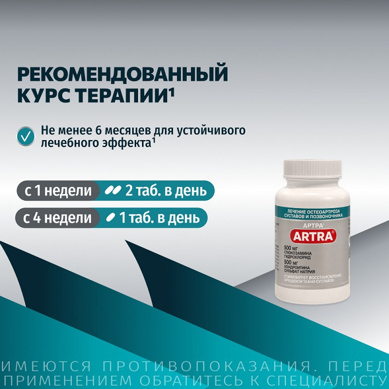 Артра 500 мг+500 мг таблетки 60 шт