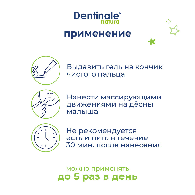 Dentinale natura (Дентинале натура) детский гель для десен при прорезывании зубов 20 мл