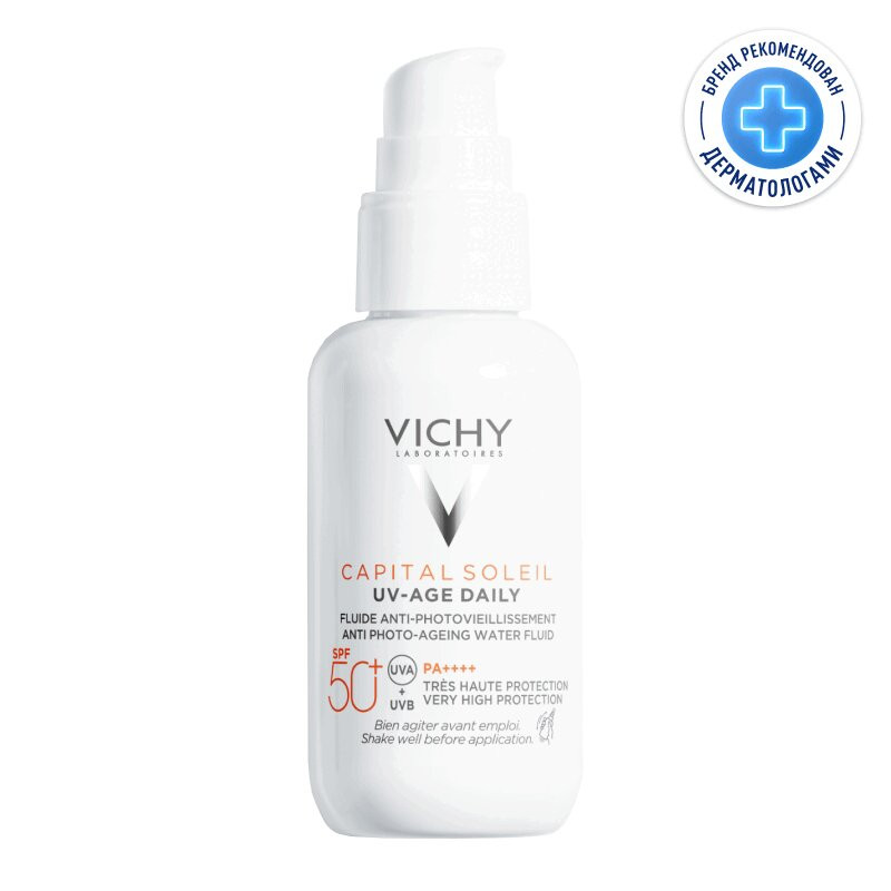Vichy Capital Soleil UV-Age Daily Флюид для лица солнцезащитный невесомый SPF 50+ 40 мл