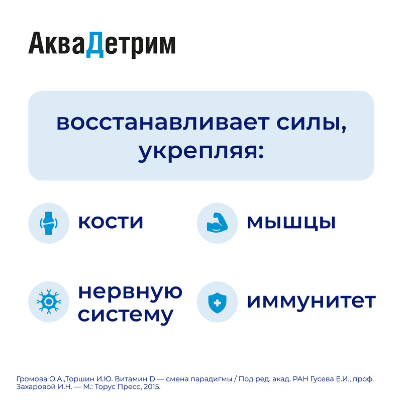 АкваДетрим Витамин Д3 15000 МЕ/мл капли для приема внутрь 10 мл