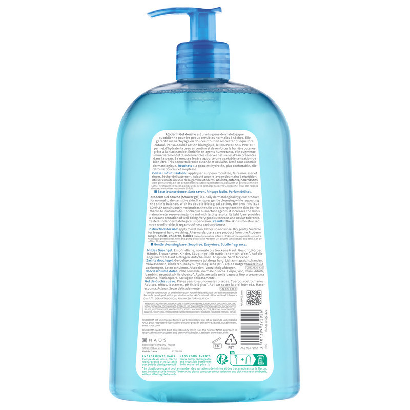 Bioderma Atoderm Гель для душа очищающий для сухой и нормальной кожи 1000 мл