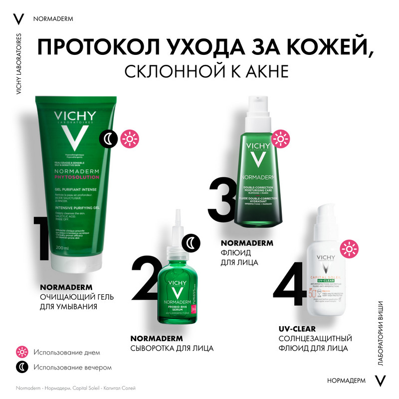 Vichy Normaderm Probio-BHA Serum Сыворотка пробиотическая восстанавливающая против несовершенств 30 мл