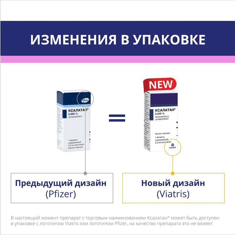 Ксалатан 0,005% капли глазные 2,5 мл