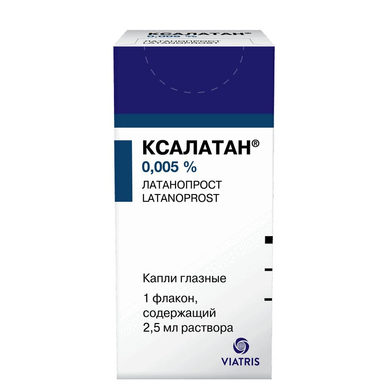Ксалатан 0,005% капли глазные 2,5 мл