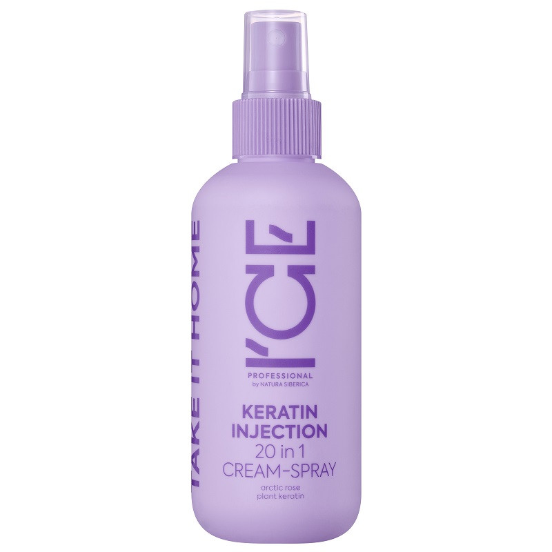 ICE Professional Keratin Injection Крем-спрей кератиновый для повреждённых волос 20в1 200 мл