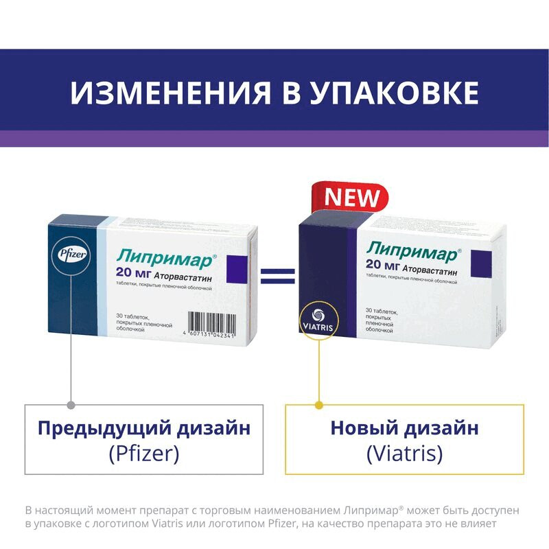 Липримар 20 мг таблетки 30 шт