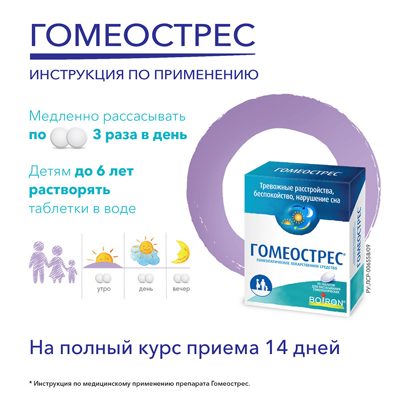 Гомеострес таблетки гомеопатические 90 шт