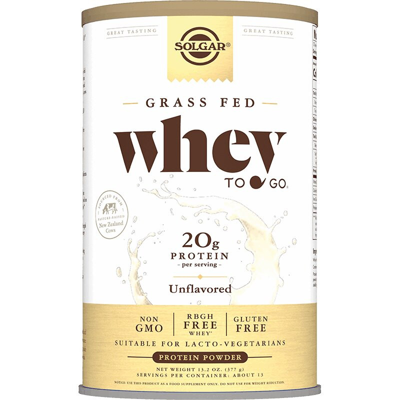 Solgar Whey To Go Белковая сыворотка порошок Без ароматизаторов 377 г