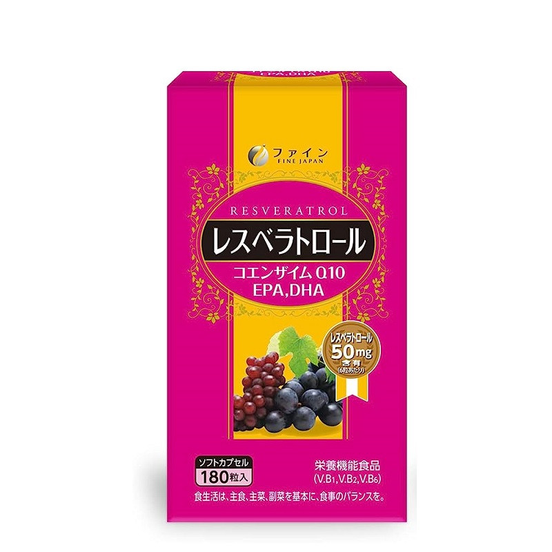 Fine Japan Ресвератрол+Коэнзим Q10+ДГК+ЭПК таблетки 180 шт