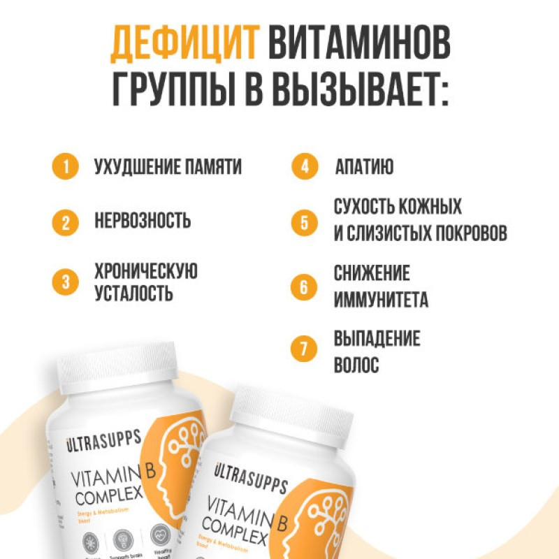 Ultrasupps Витамин В Комплекс капсулы 60 шт