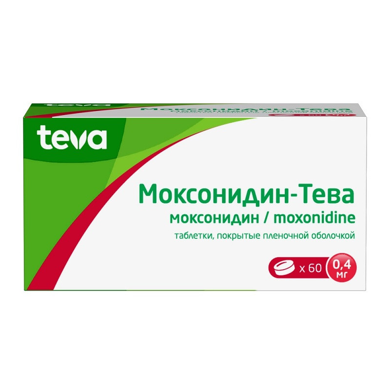 Моксонидин-Тева 0,4 мг таблетки 60 шт