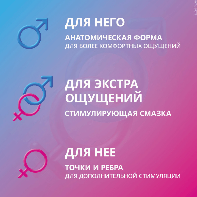 Contex You & Me Orgasmic Презервативы со стимулирующей смазкой 3 шт