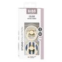 Bibs Colour Пустышка латексная с 0 месяцев Ivory-Steel Blue 2 шт