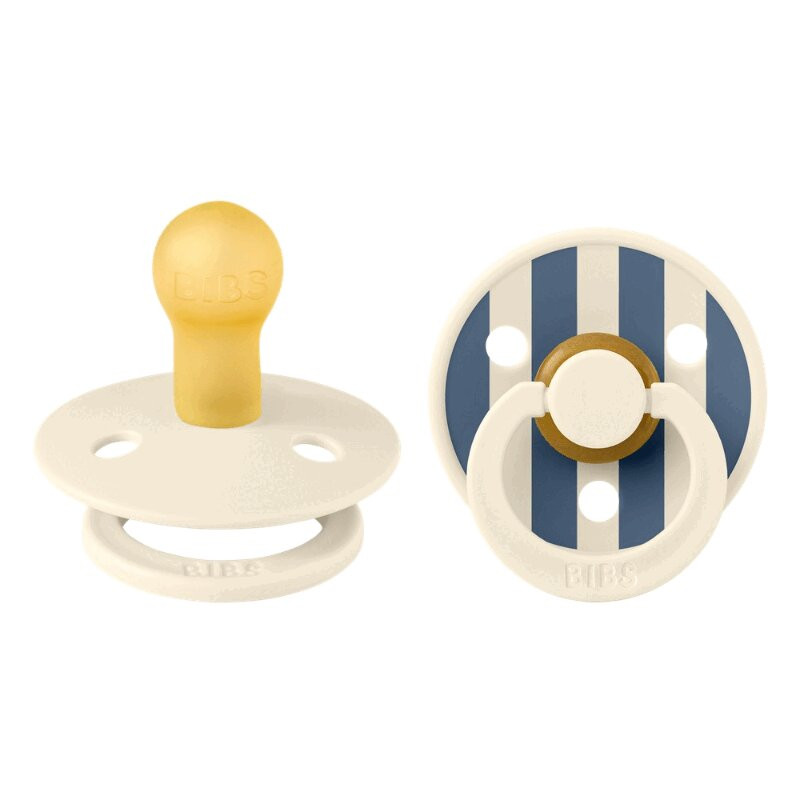 Bibs Colour Пустышка латексная с 0 месяцев Ivory-Steel Blue 2 шт