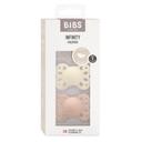 Bibs Infinity Пустышка анатомическая силиконовая с 0 месяцев Ivory-Blush 2 шт