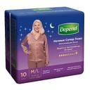 Depend Подгузники-трусы для женщин ночные размер M/L 10 шт