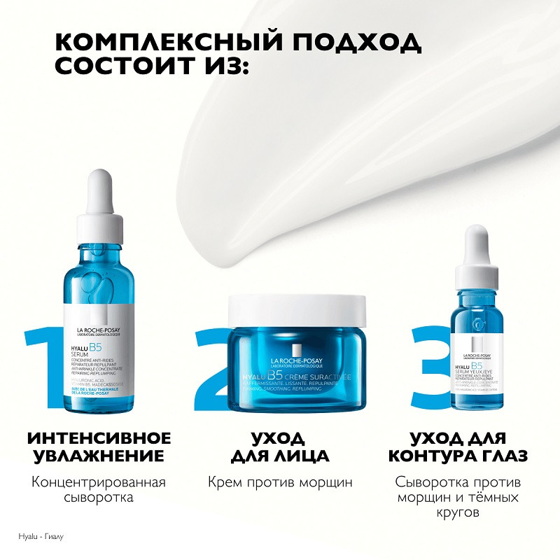 La Roche-Posay Hyalu B5 Крем увлажняющий для лица c гиалуроновым комплексом против морщин 50 мл