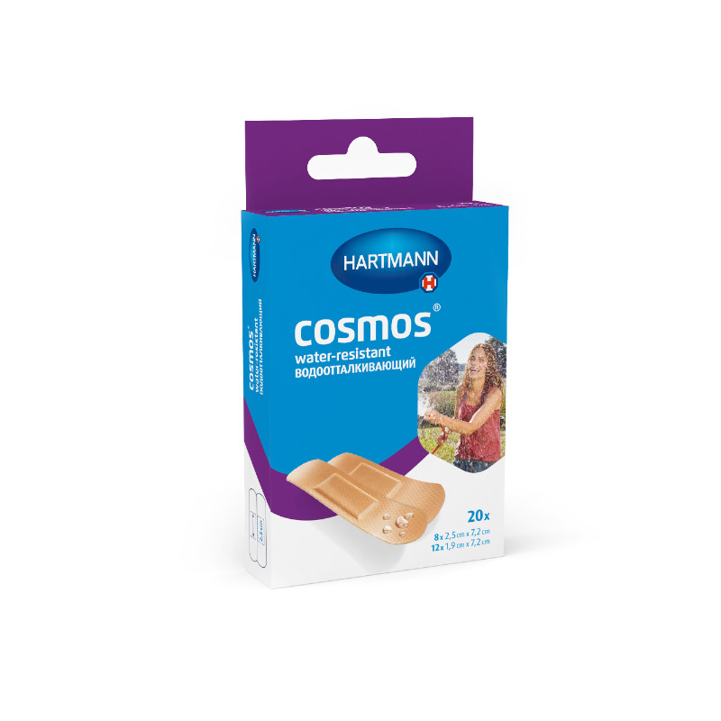 Cosmos Water-Resistant Пластырь влагостойкий Набор 2 размера 20 шт