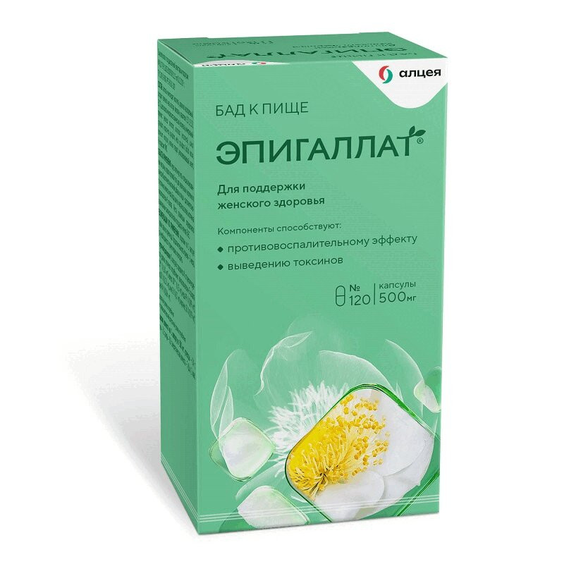 Эпигаллат 500 мг капсулы 120 шт